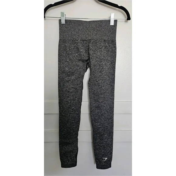 GYMSHARK black gray marl adapt seamless leggings - Picture 4 of 5